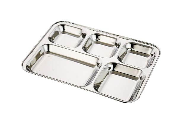 Stainless Steel Rectangle/Square Deep Dinner Plate
